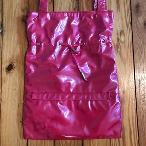 Faux patent leather Pink purse